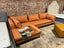 Orange Fabric Sectional Sofa